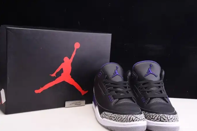Cheap Kickmax Jordan Retro Black Court Air 3 CT8532-050 Purple 0620